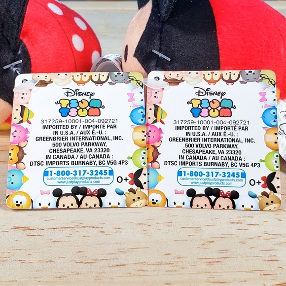 TSUM TSUM Mickey and Minnie Mouse 2.5" Collectible Disney Mini Toy Plush Set NWT - Picture 7 of 8